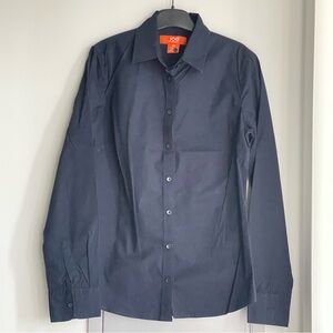 💗 JOE FRESH Navy Button Down Long Sleeve Women’s Shirt